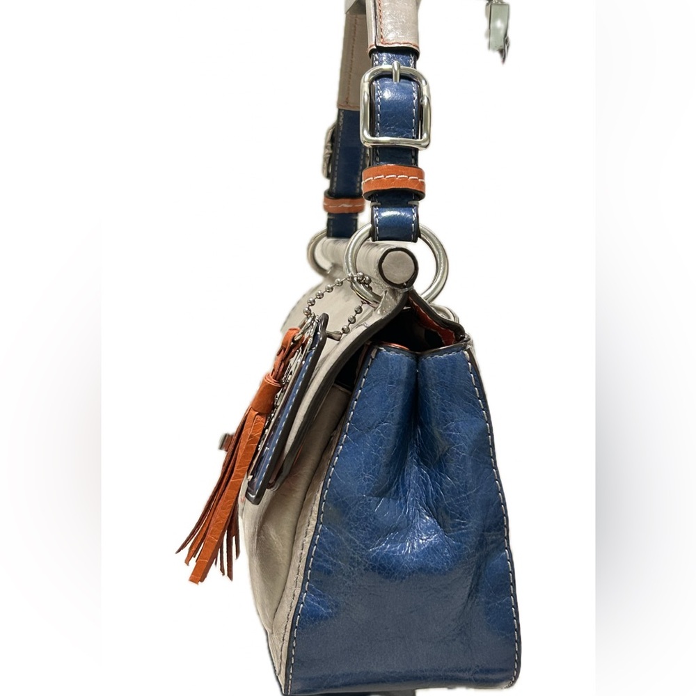 COACH Legacy City Willis in Distressed Smooth Leather Color Block 2Way Crossbody - Picture 7 of 12